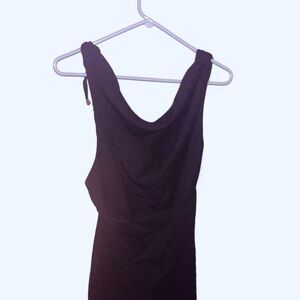 free people black draped toga mini dress with open back size xs
